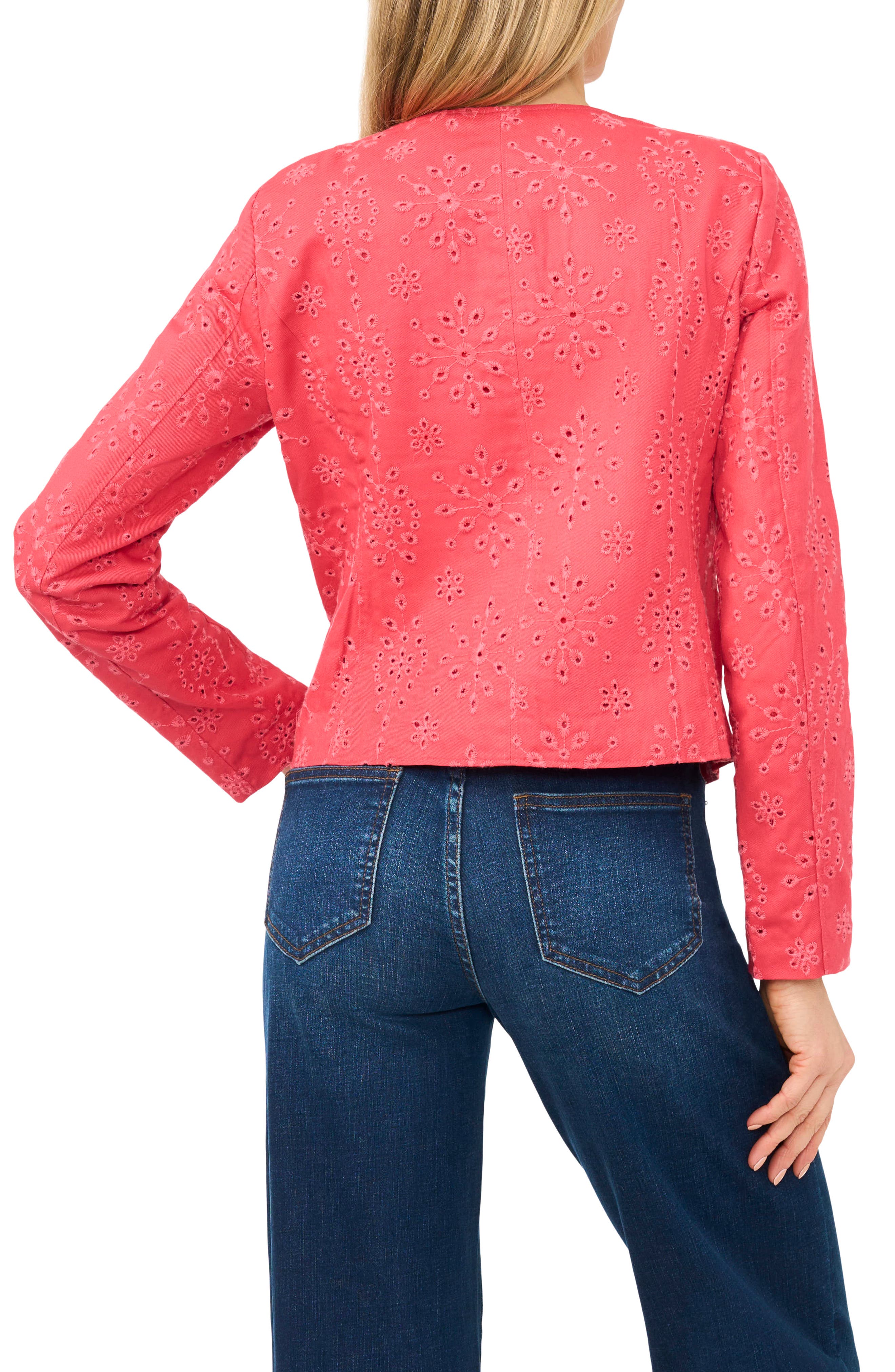 Eyelet Crop Jacket - image 2