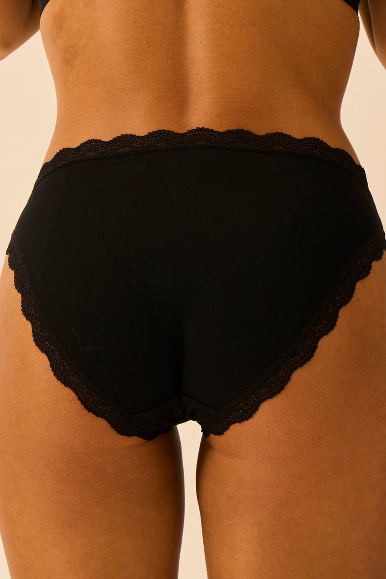 Mid Rise Knicker Four Pack, Alternate, color, Black