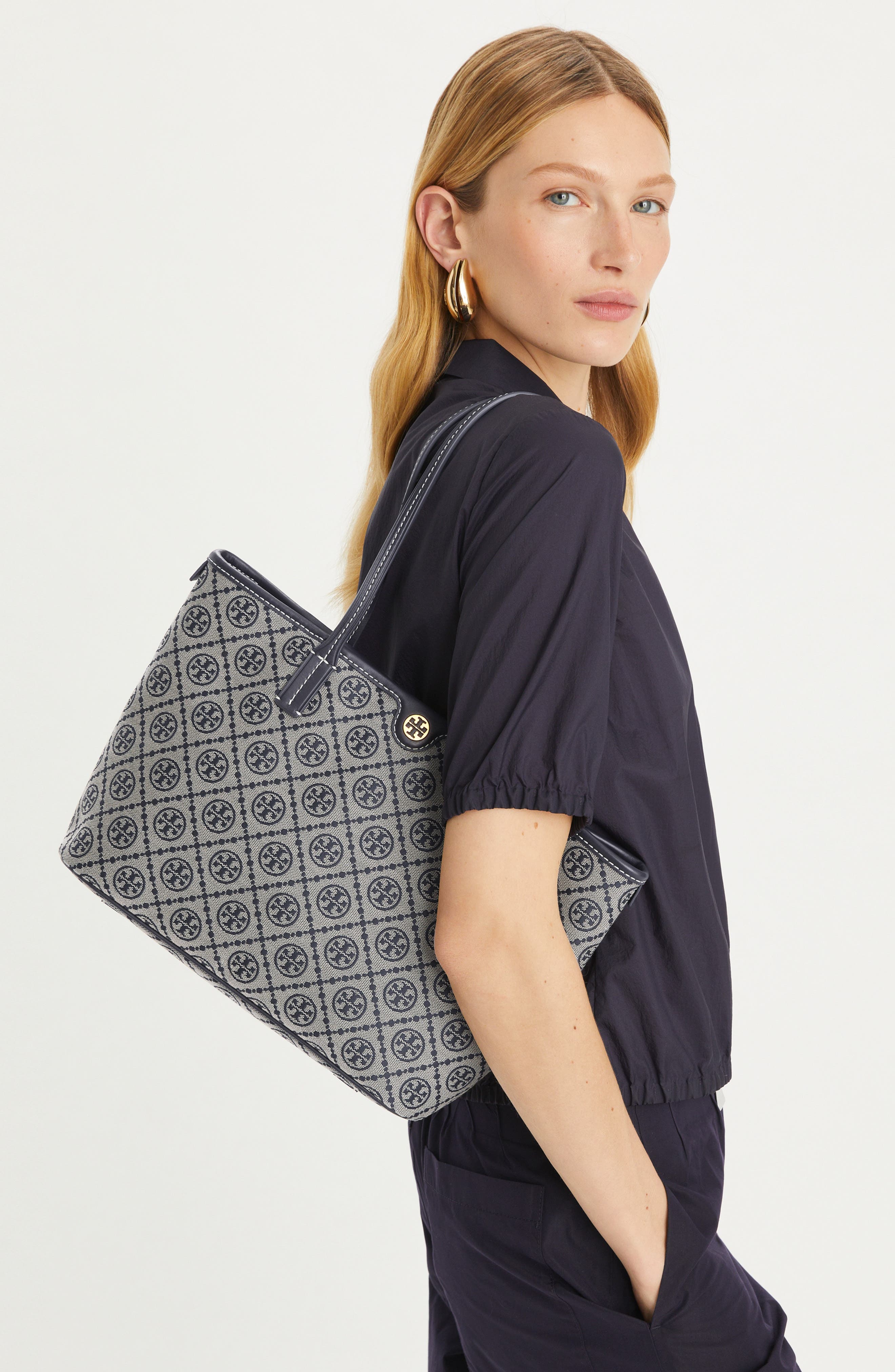 Tory Burch T-Monogram Small Zip Tote, Alternate, color, 