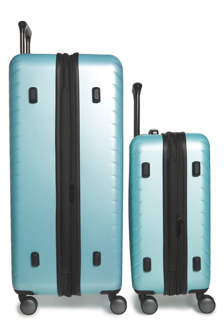 Chevron 29-Inch & 20-Inch Spinner Luggage Set, Alternate, color, TEAL SURF