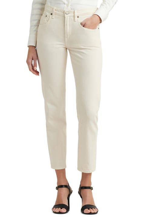 Ivory cream fashion jeans