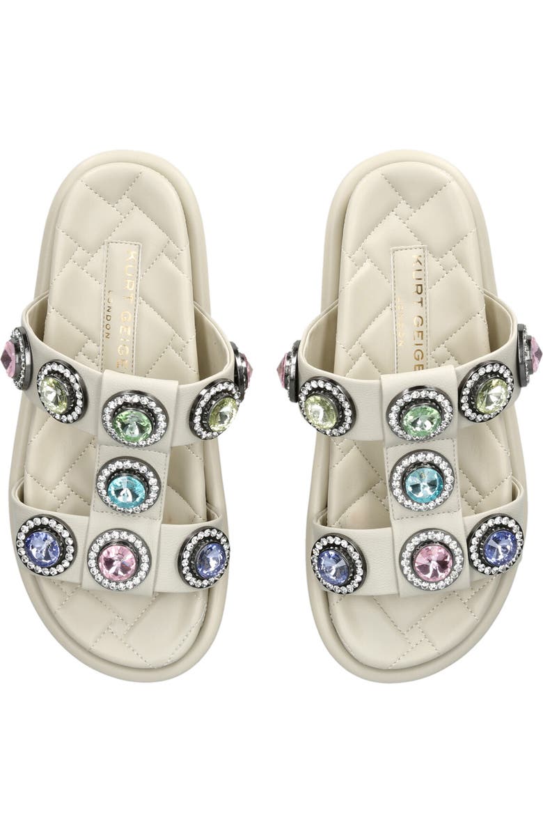 Kurt Geiger London Orson Crystal Slide Sandal, Alternate, color, Open White