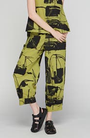 LUUKAA Echo Printed Poplin Pants