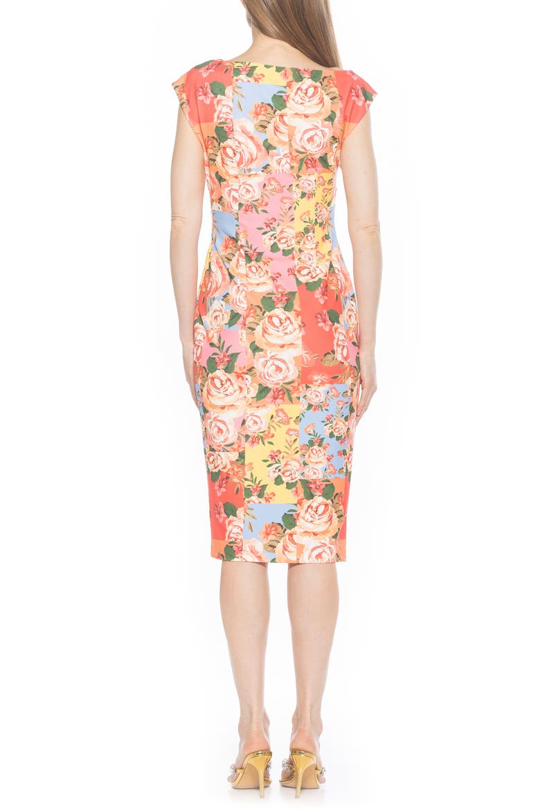 Lavender One-Shoulder Slit Midi Dress, Alternate, color, FLORAL MULTI