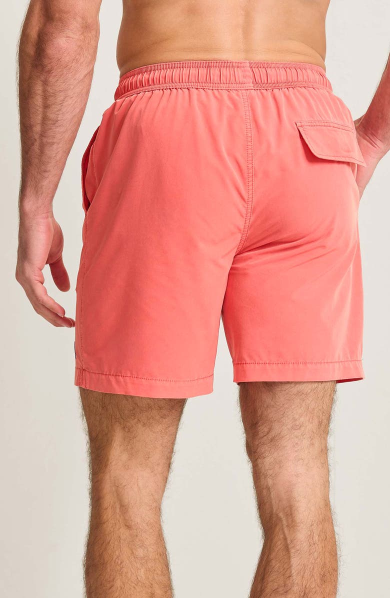 Tommy Bahama Naples Valley Garment Dyed 6-Inch Performance Swim Trunks, Alternate, color, Surfer's Pink