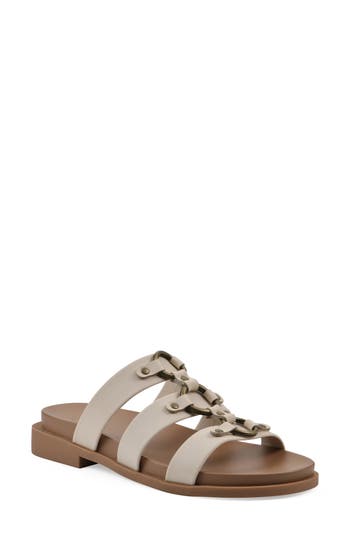 Cliffs By White Mountain Koala Slide Sandal In Eggshell Smooth
