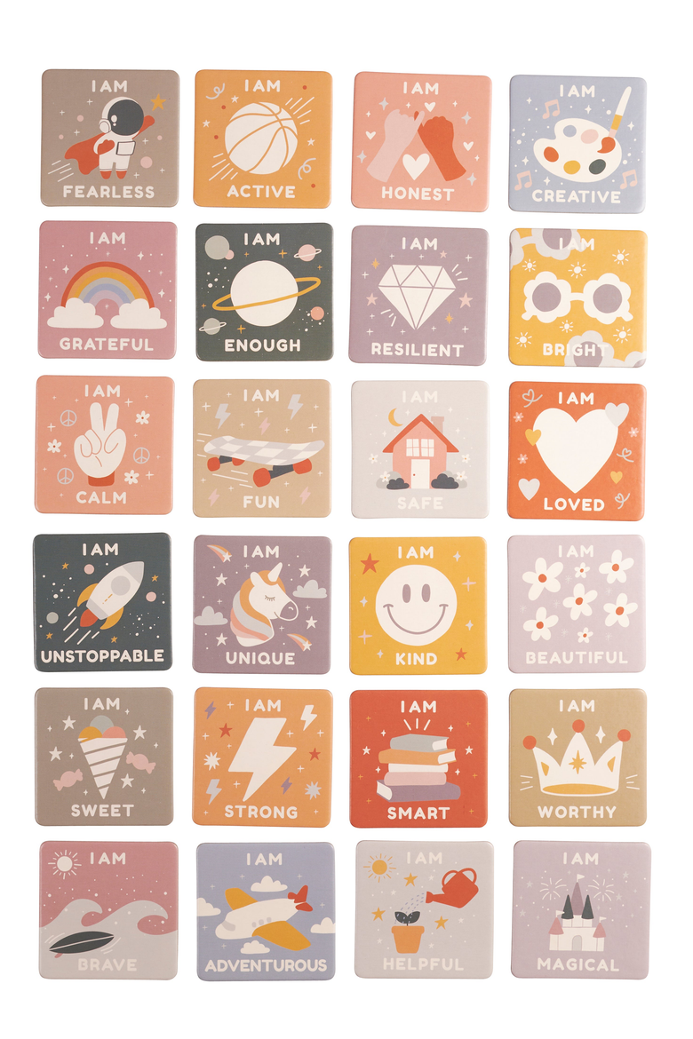 Affirmations Memory Matching Game, Alternate, color, Multicolor