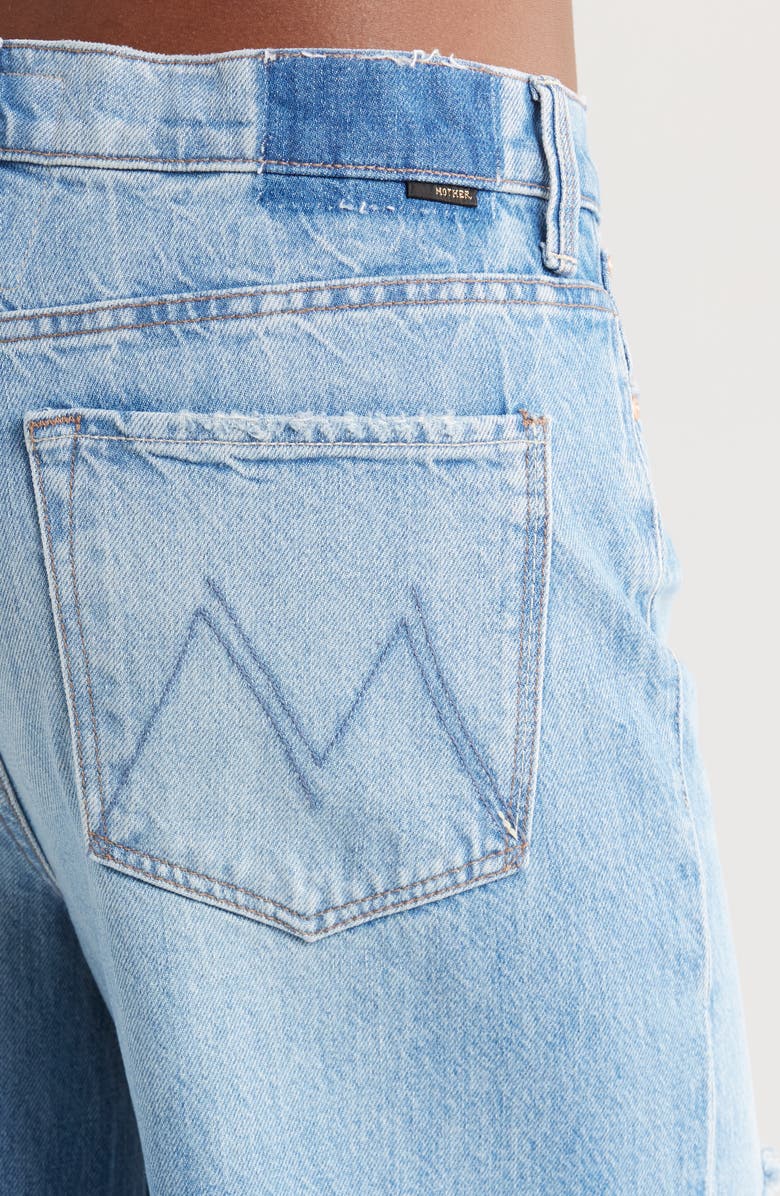 MOTHER The Ditcher Roller Sneak Nonstretch Wide Leg Jeans, Alternate, color, 