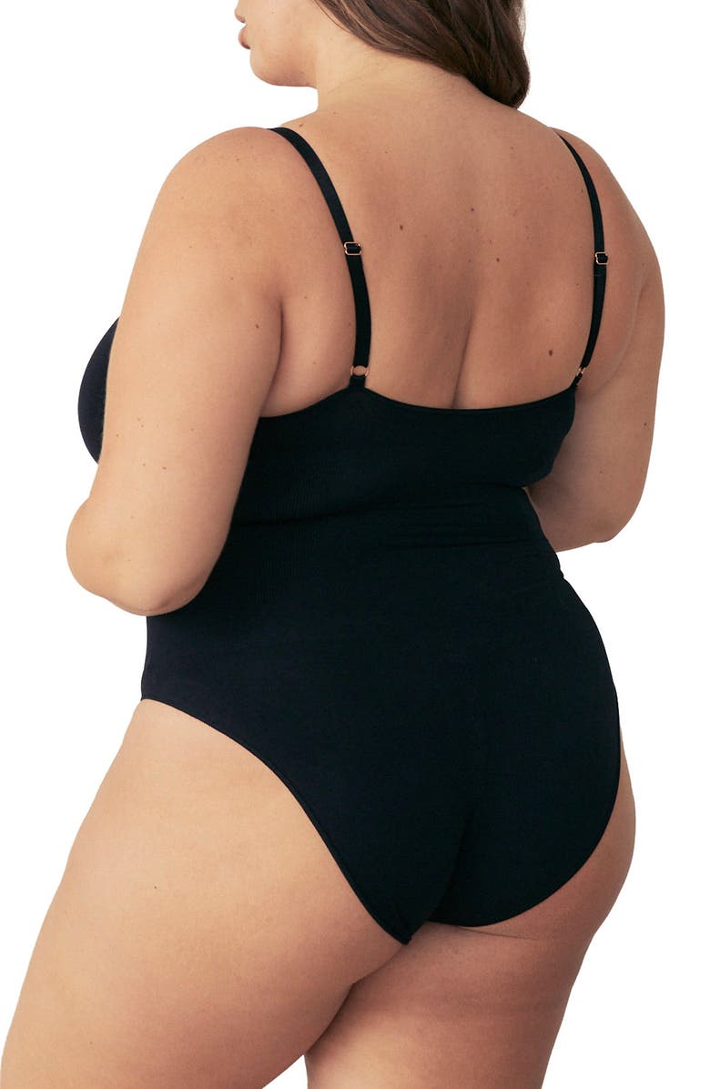 Pinsy Butter Sculpt Bodysuit, Alternate, color, Black