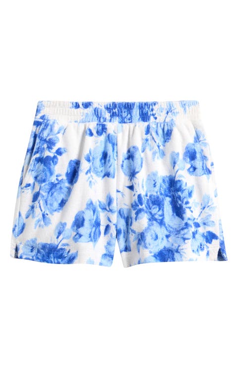 Kids' Floral Cotton Terry Shorts (Big Kid)