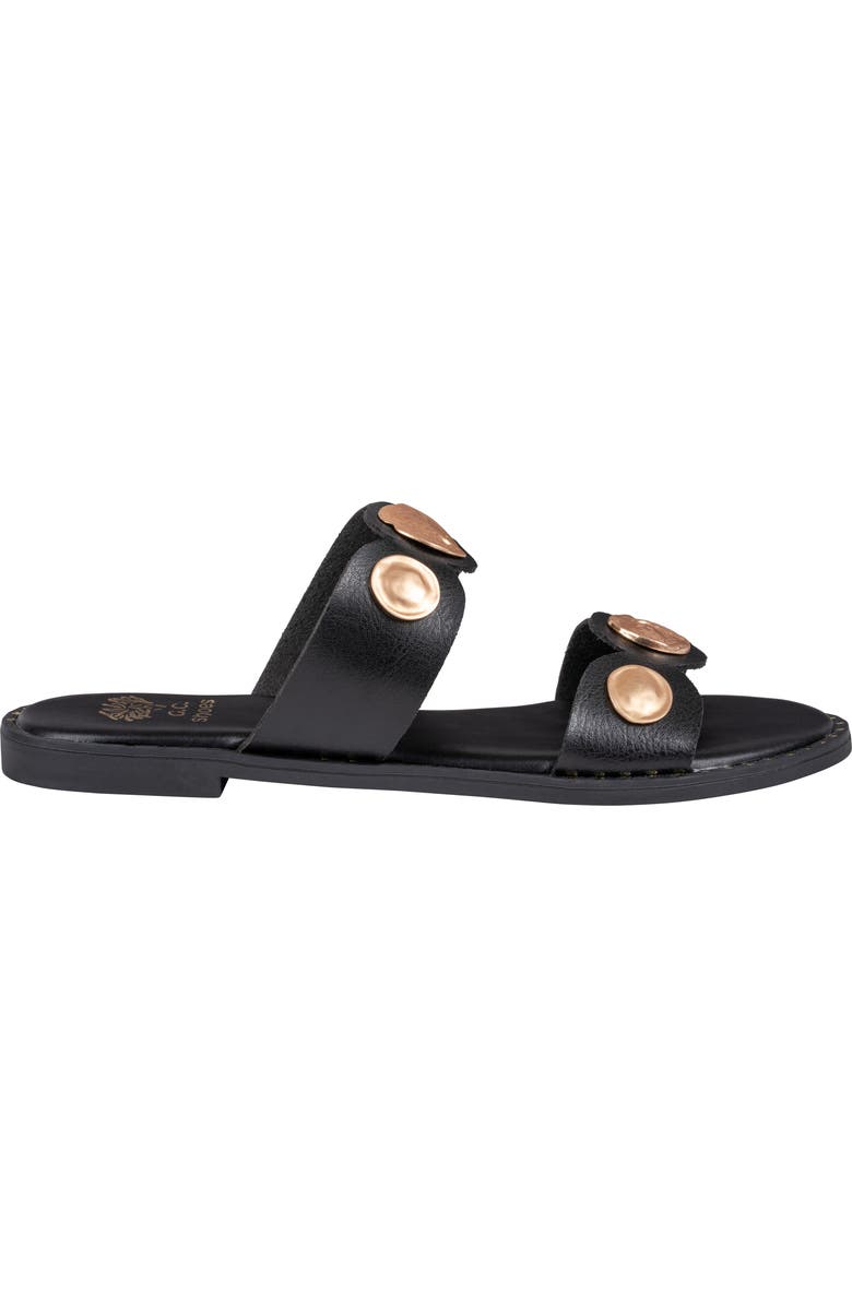 GOOD CHOICE NEW YORK Nolah Coin Slide Sandal, Alternate, color, Black