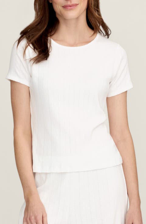 Pima Cotton Pointelle T-Shirt