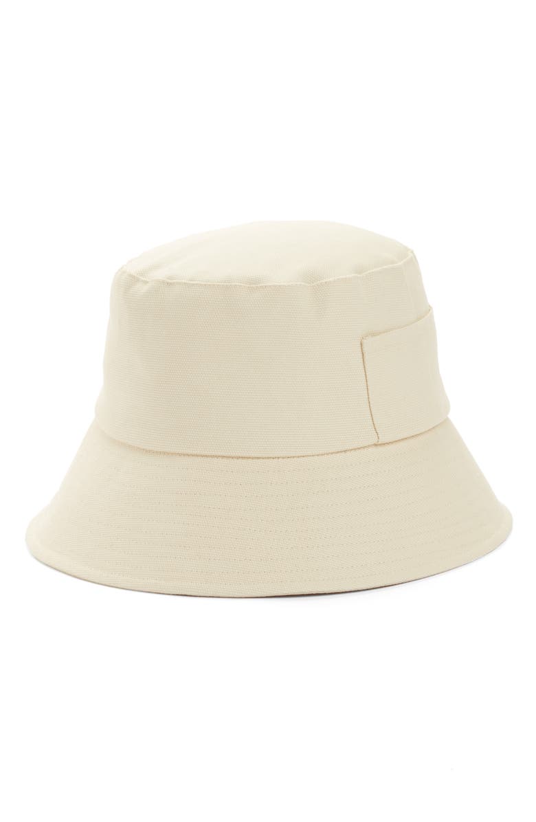 Lack of Color Cotton Canvas Bucket Hat, Main, color, Cream