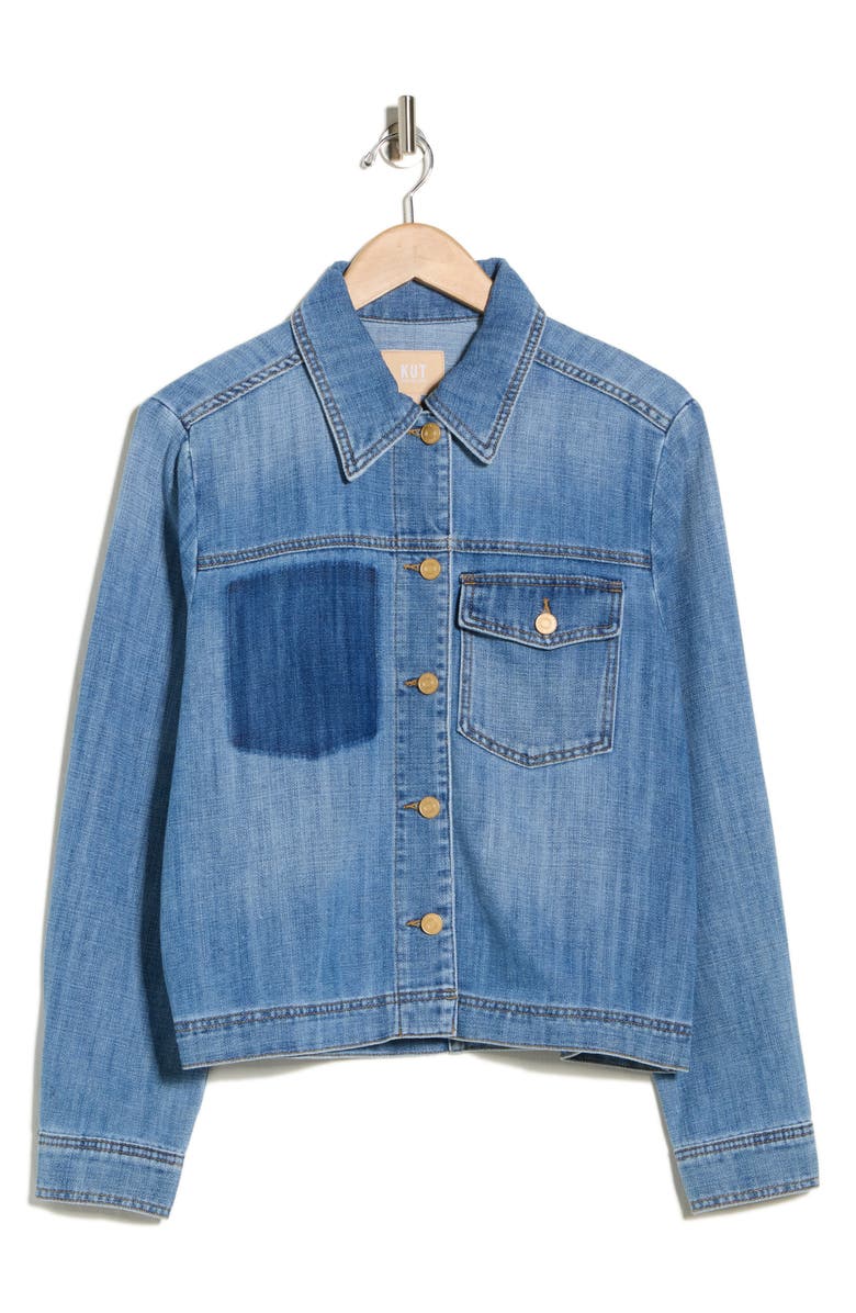 KUT from the Kloth Arya Denim Jacket, Alternate, color, Medium Wash