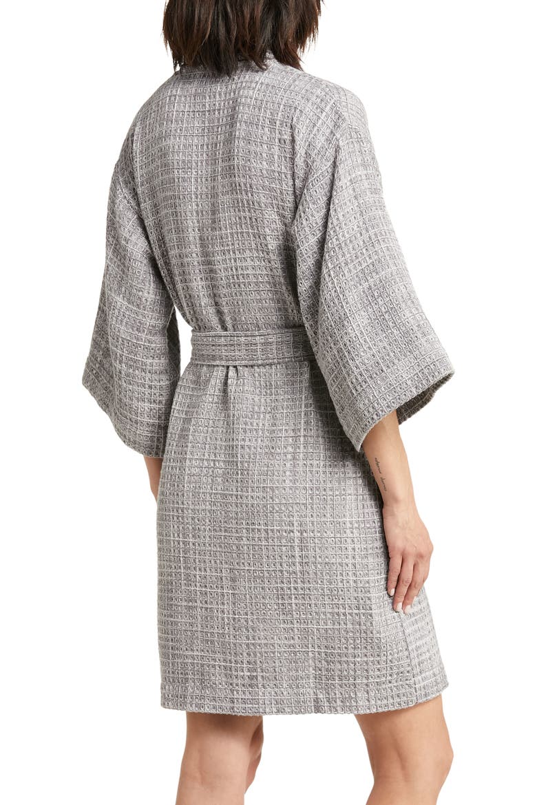 Women's Everyday Waffle Robe, Alternate, color, GREY CASTLEROCK SPACEDYE