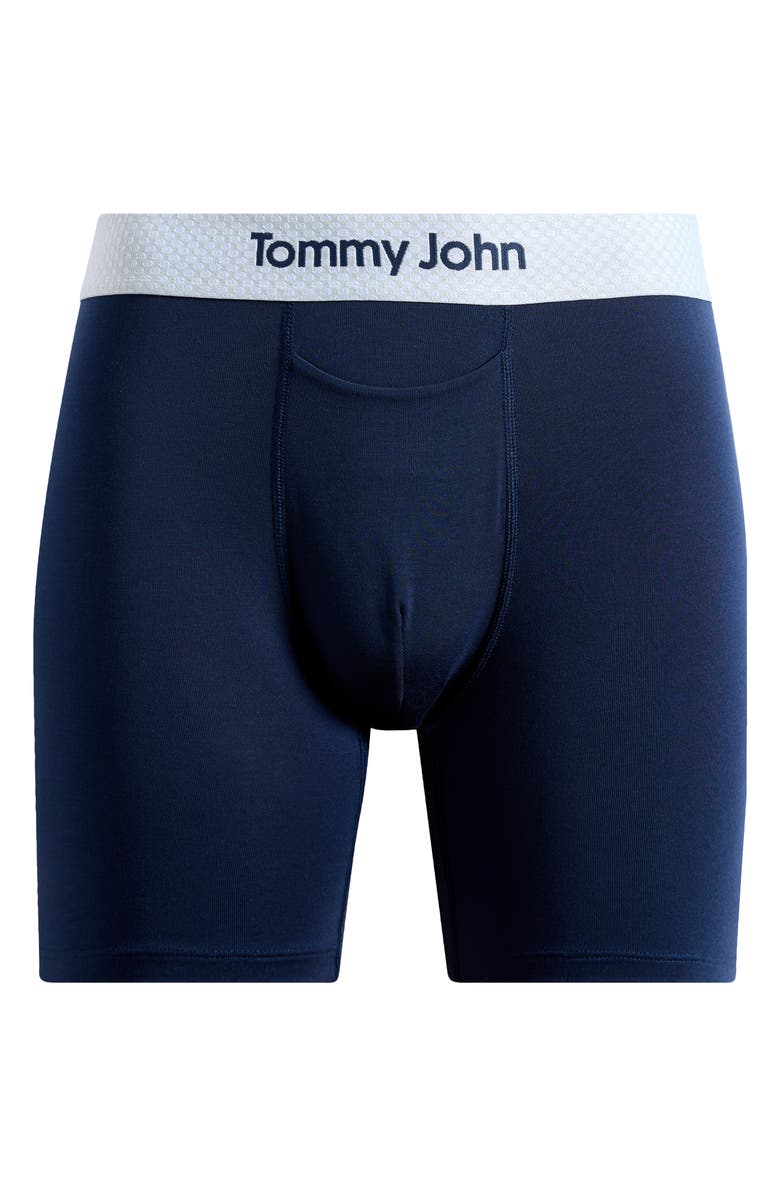 Tommy John Second Skin 6-Inch Golf Ball Waistband Stretch Modal Boxer Briefs, Main, color, Dress Blues Golf Ball Wb