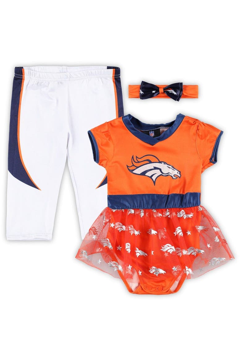 Infant Orange/White Denver Broncos Tailgate Tutu Game Day Costume Set, Main, color, Orange