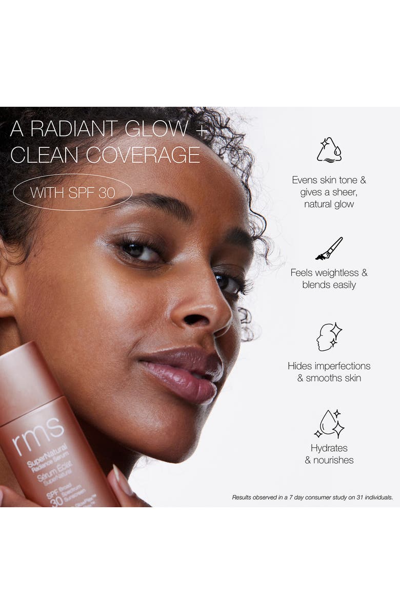 RMS Beauty SuperNatural Radiance Serum Broad Spectrum SPF 30 Sunscreen, Alternate, color, Medium Aura