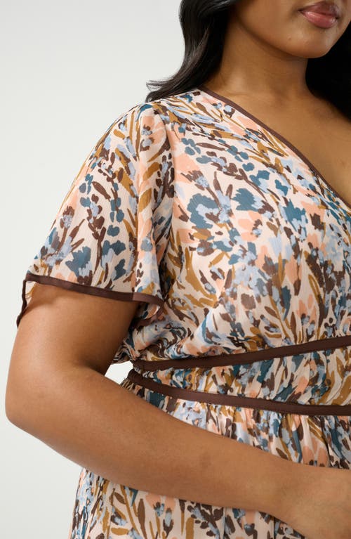 Estelle Bellarosa Print Maxi Dress In Brown