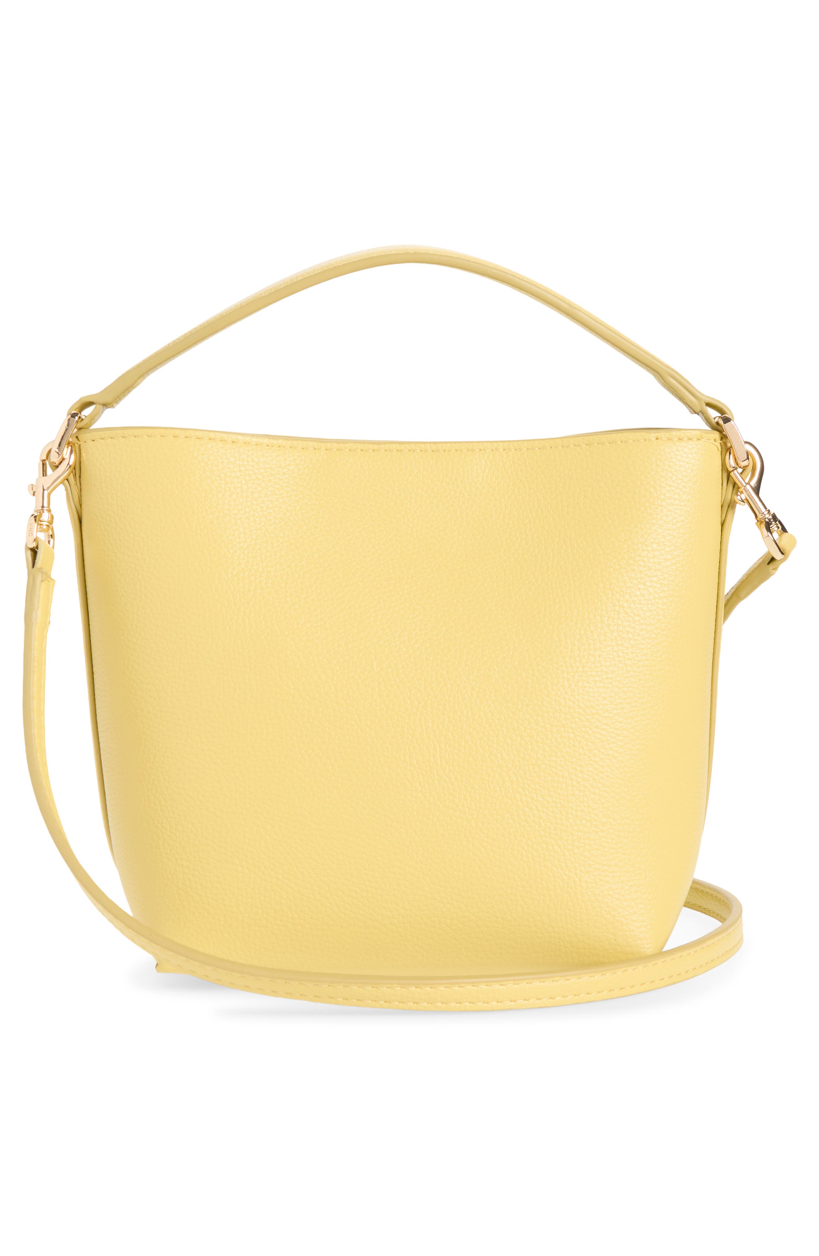 Faux Leather Bucket Bag, Alternate, color, VANILLA