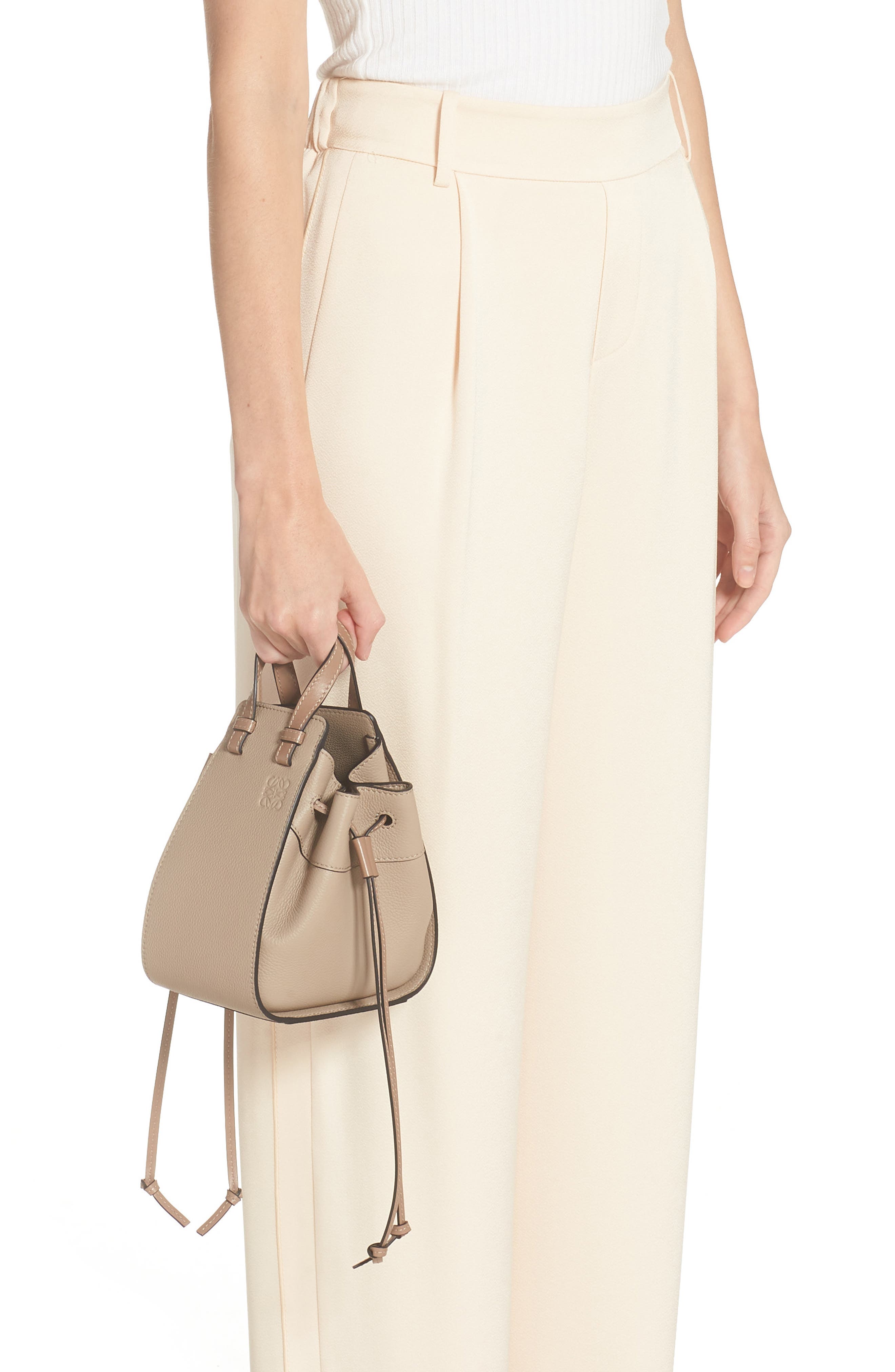 Loewe Mini Hammock Calfskin Leather Hobo Bag, Alternate, color, 