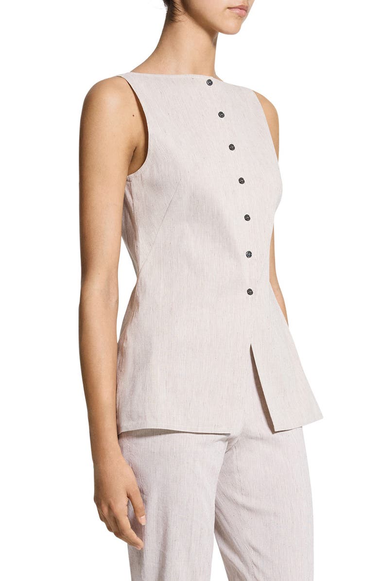 Theory Sleeveless Linen Blend Top, Alternate, color,