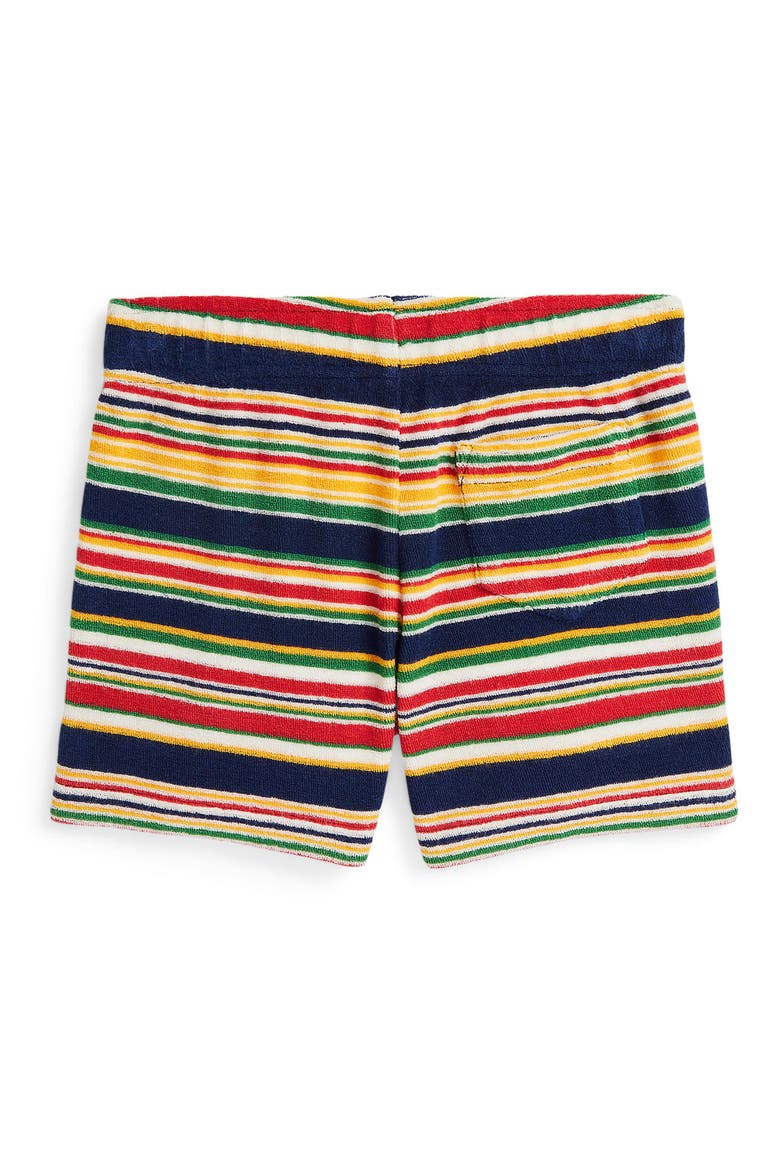 Kids' Stripe Cotton Terry Shorts, Alternate, color, YELLOW