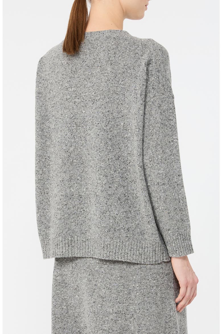 Crewneck Wool & Silk Blend Sweater, Alternate, color, MEDIUM GREY
