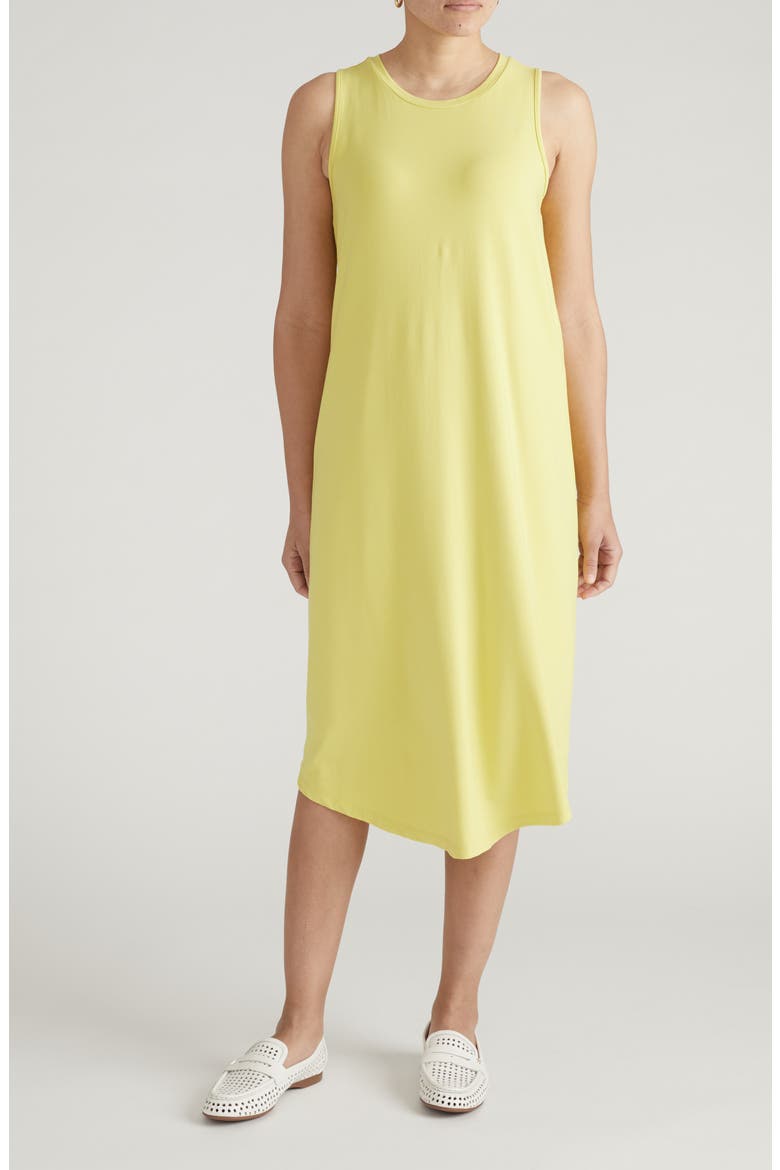 Pearl Divine Jersey Shift Midi Dress, Main, color, POMELO
