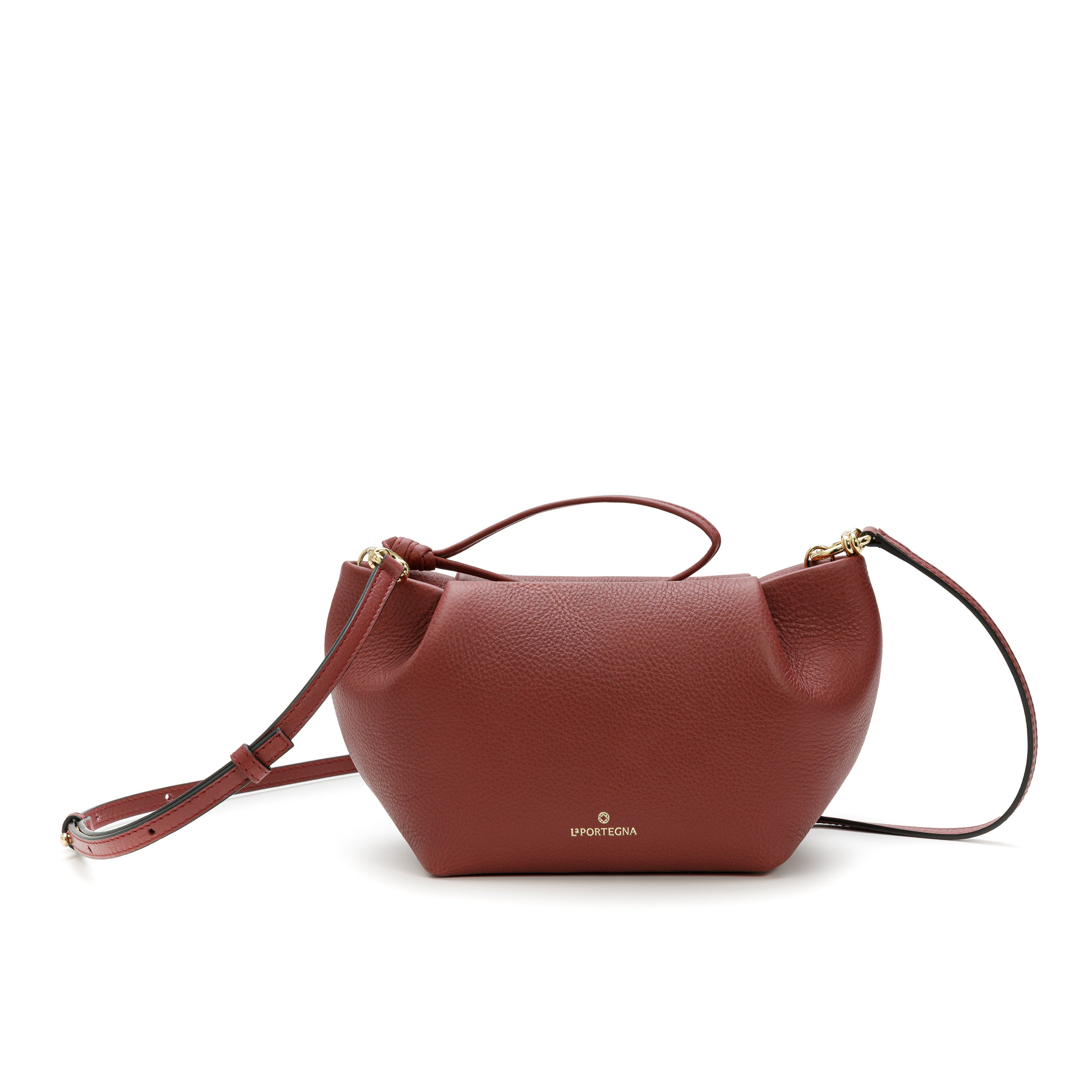 Martita Small Leather Clutch Bag With Shoulder Strap, Alternate, color, Raspberry