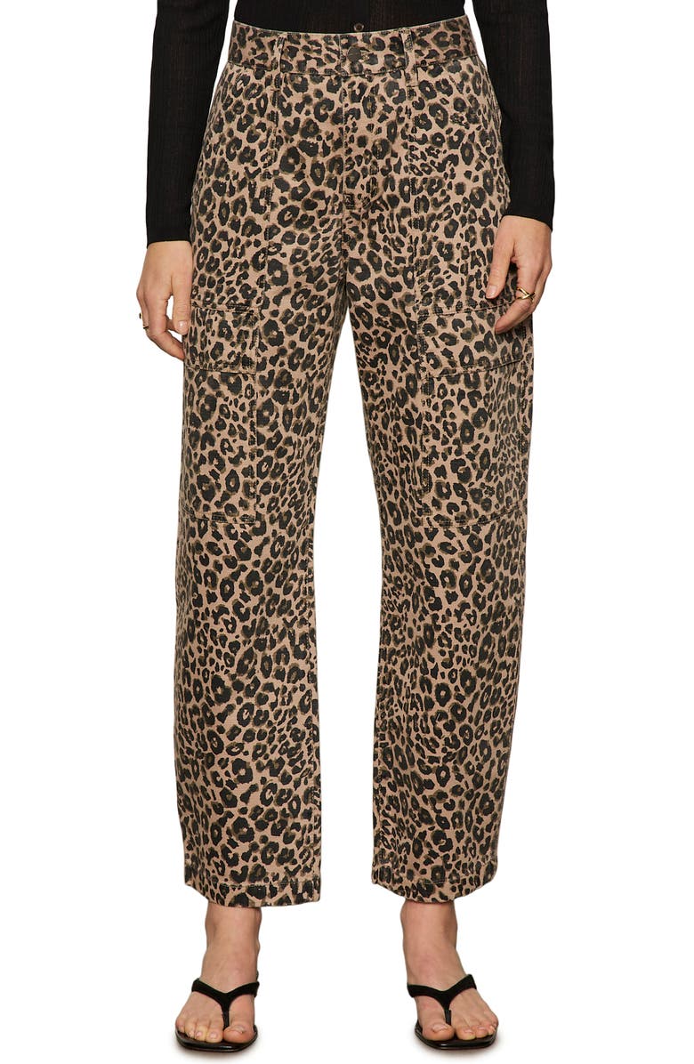 Sanctuary Boyfriend High Waist Ankle Utility Pants, Main, color, French Kitty