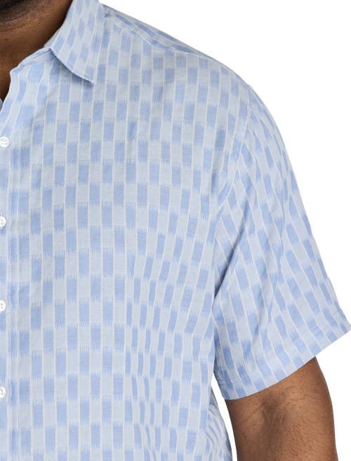 True Nation By Dxl Big & Tall Abstract Checkered Sport Shirt In Blue
