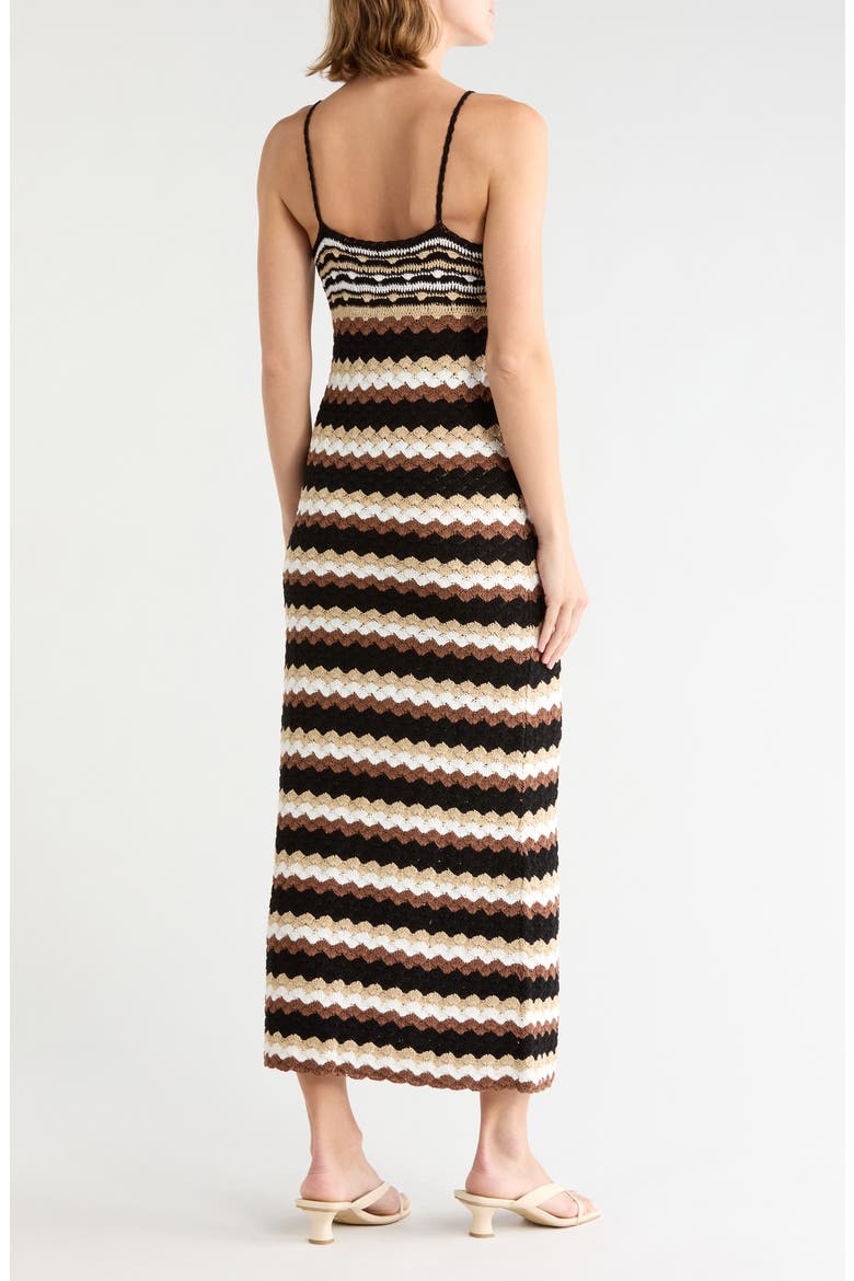 Harlow Crochet Maxi Dress, Alternate, color, BLACK GEO CROCHET