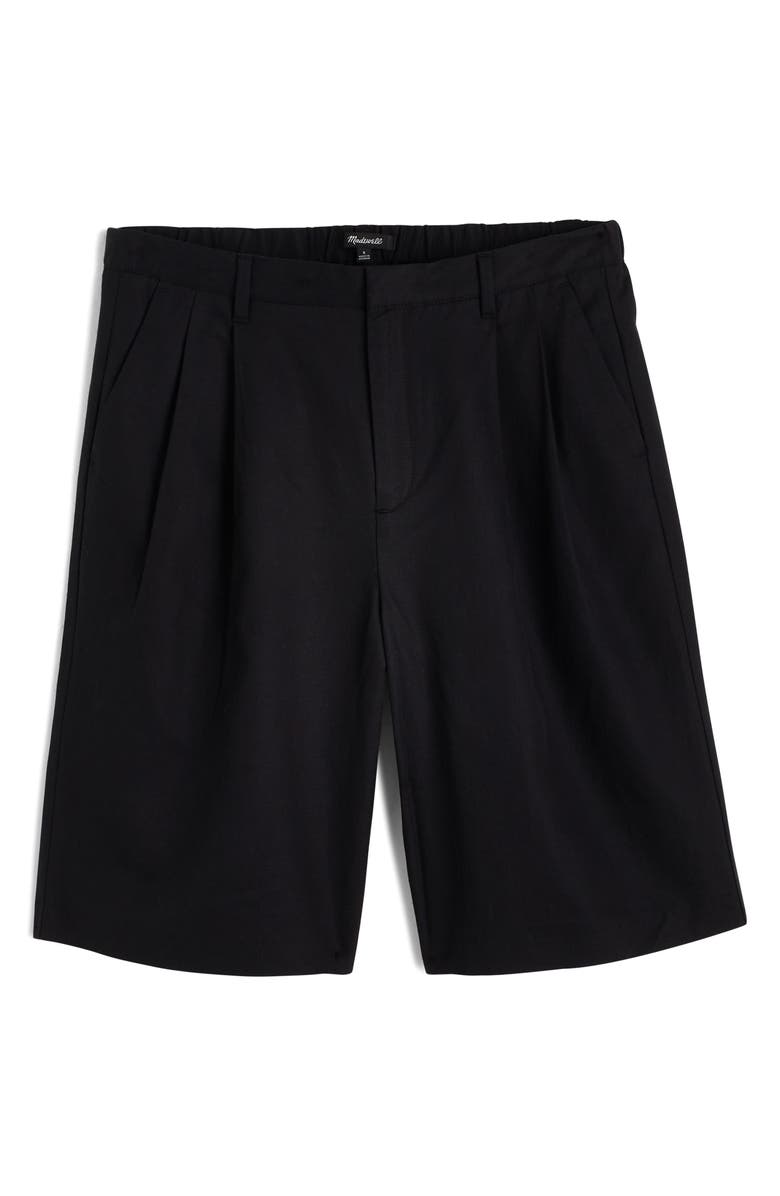 Madewell Pleated Relaxed Fit Shorts, Alternate, color, 