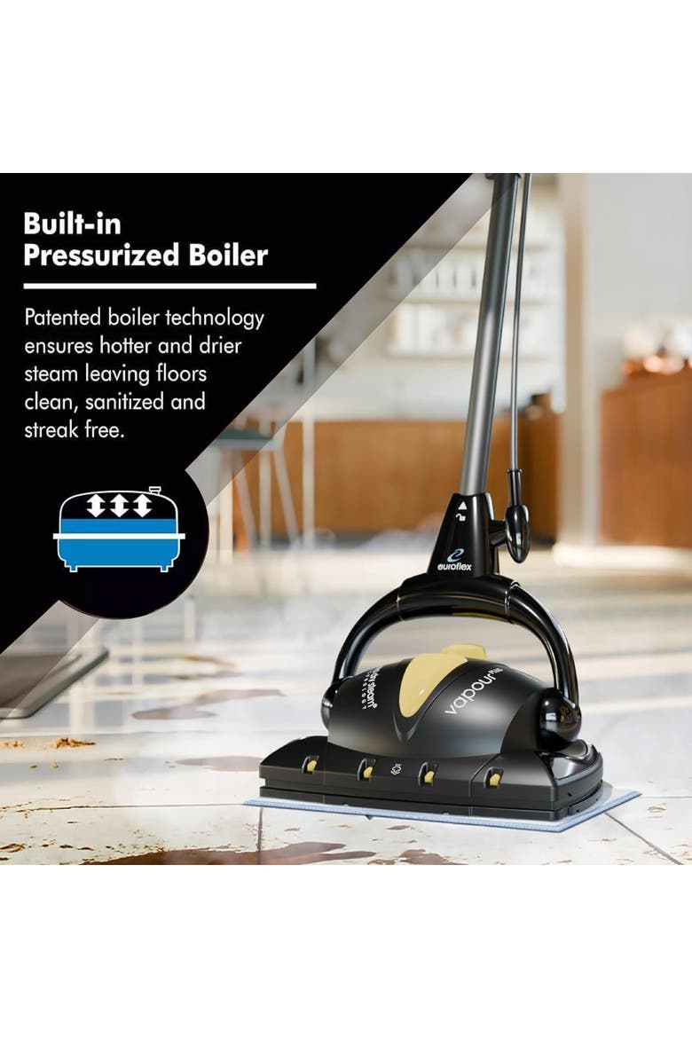Vapour Plus 18-Piece Steam Mop, Alternate, color, Black