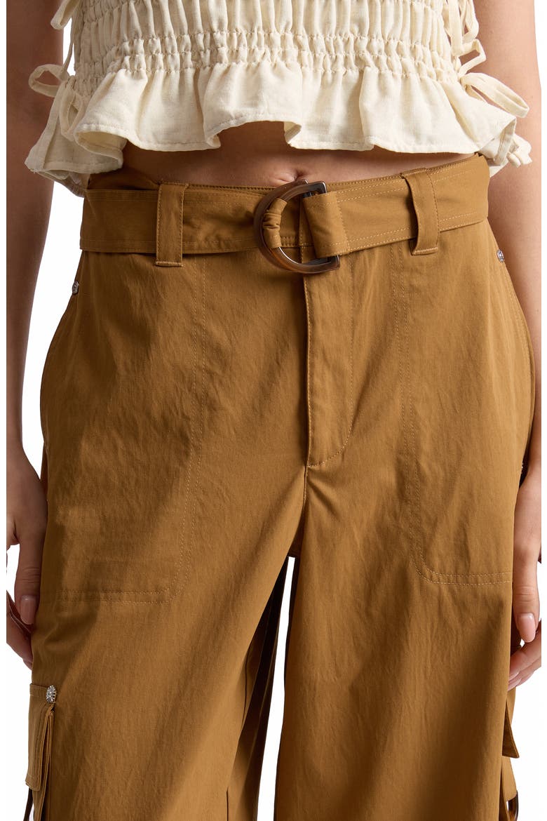 Belted Wide Leg Cargo Pants, Alternate, color, SPICE