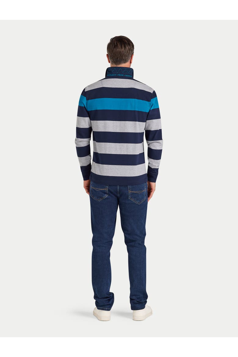Long Sleeve Contrast Stripe Rugby Shirt, Alternate, color, Cobalt