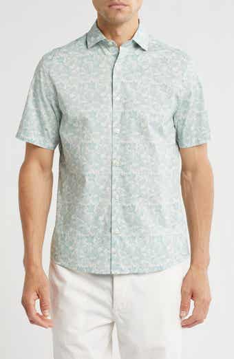 WESTZEROONE Sol Short Sleeve Cotton Button-Up Shirt