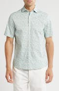 WESTZEROONE Sol Short Sleeve Cotton Button-Up Shirt