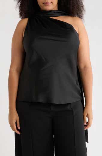 Scarf Detail One Shoulder Top