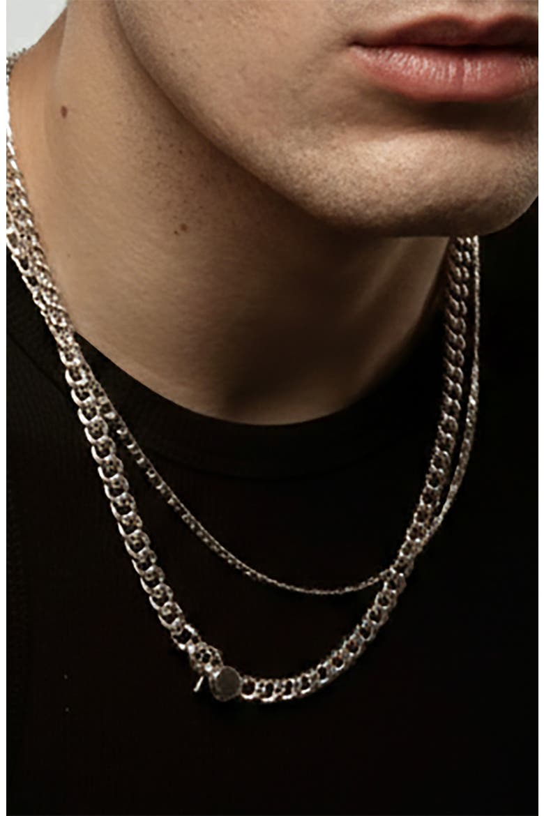 Forge Curb Chain Necklace  In Silver, Alternate, color, Silver