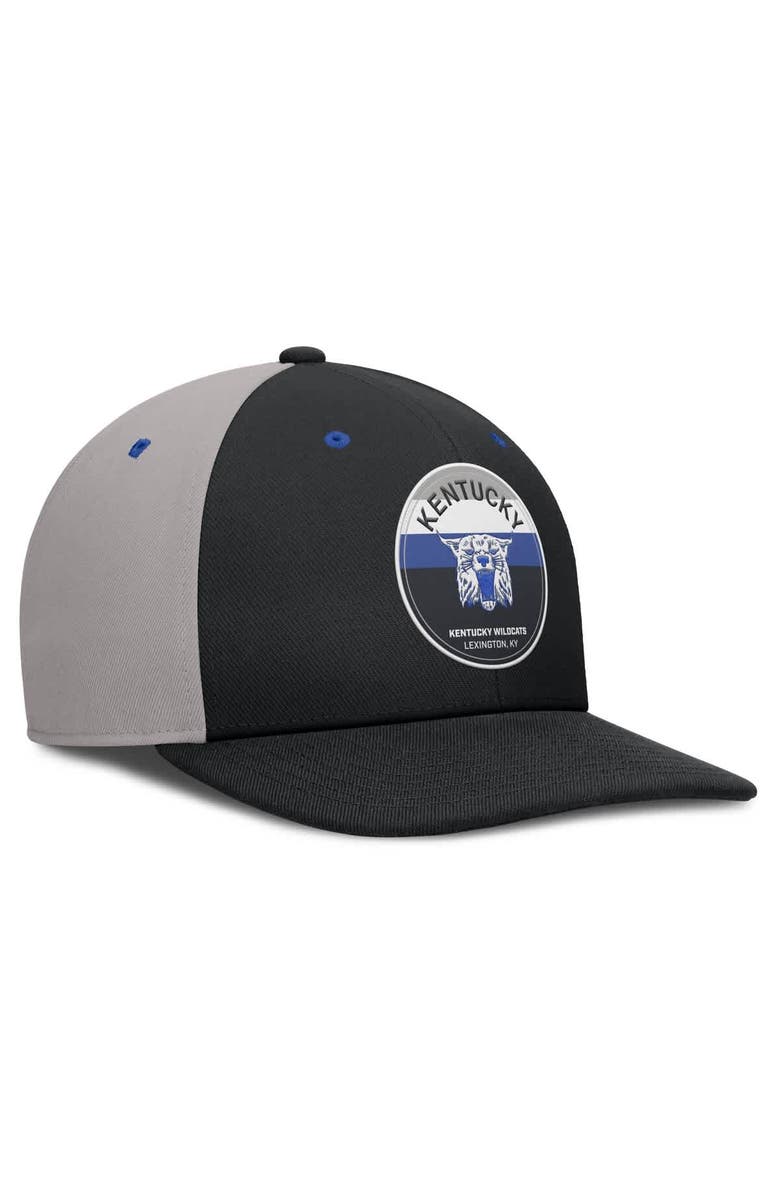 Nike Men's Nike Black/Gray Kentucky Wildcats Prep Pro Performance Snapback Hat, Alternate, color, Black