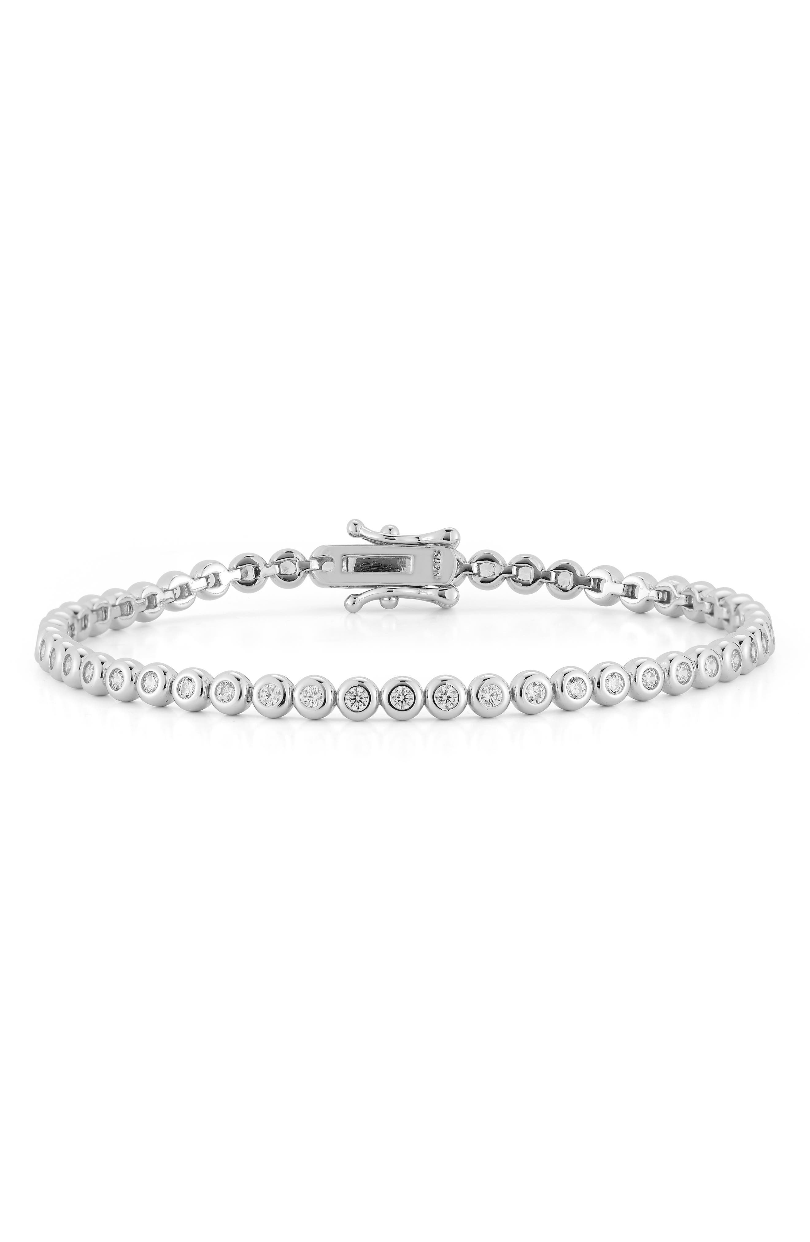 GLAZE JEWELRY Bezel Cubic Zirconia Tennis Bracelet