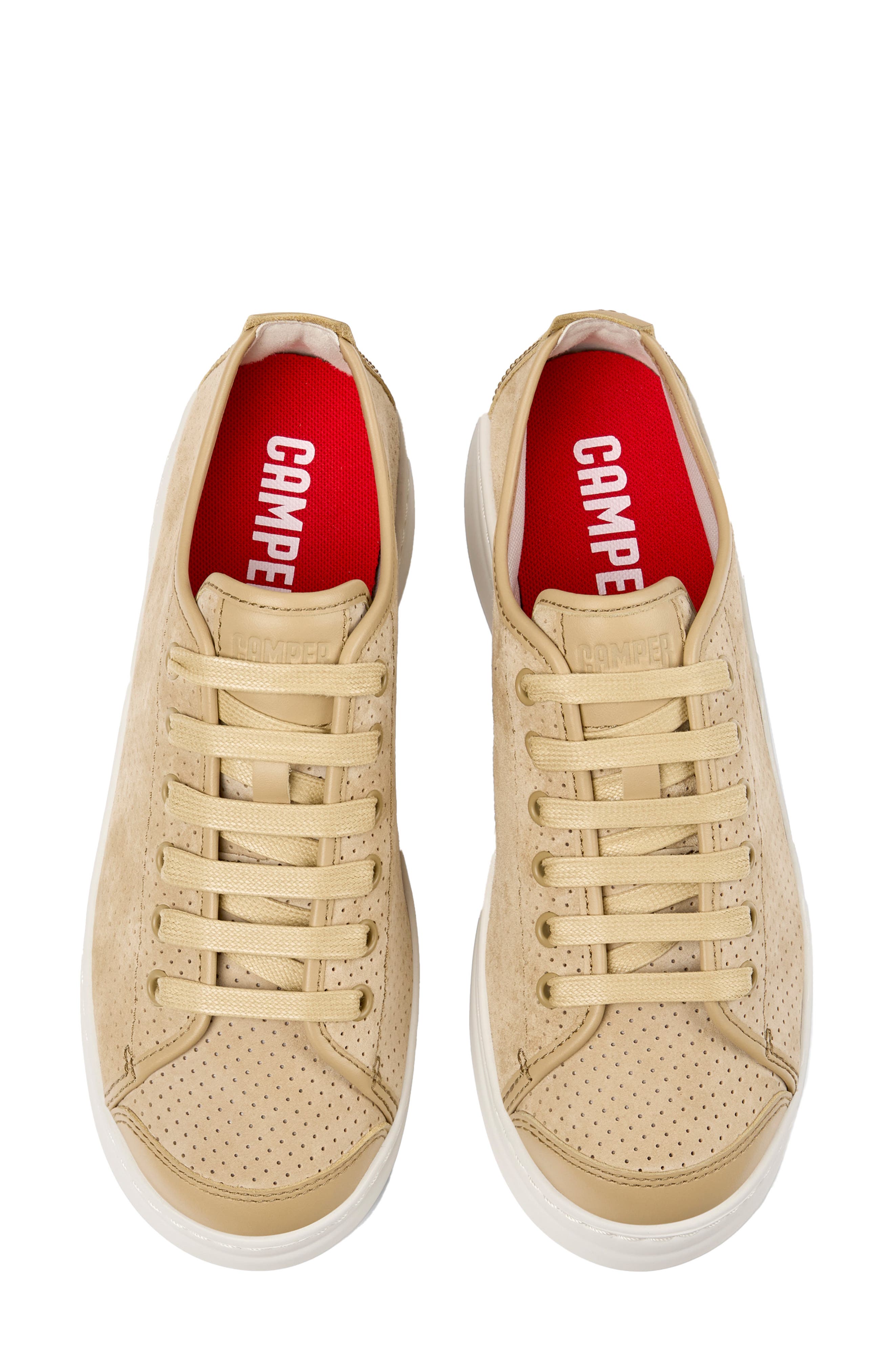 Runner Up Perforated Sneaker, Alternate, color, MEDIUM BEIGE