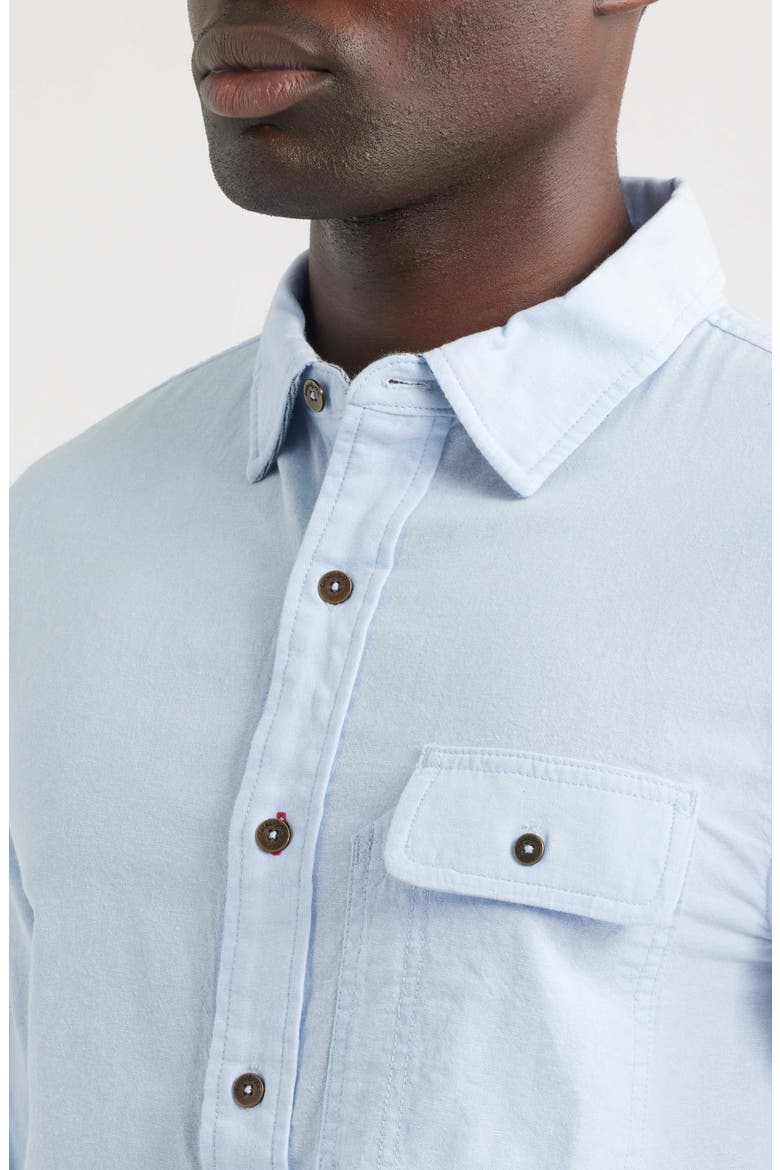 Tradesman Chambray Button-Up Shirt, Alternate, color, BEACH BLUE SOLID