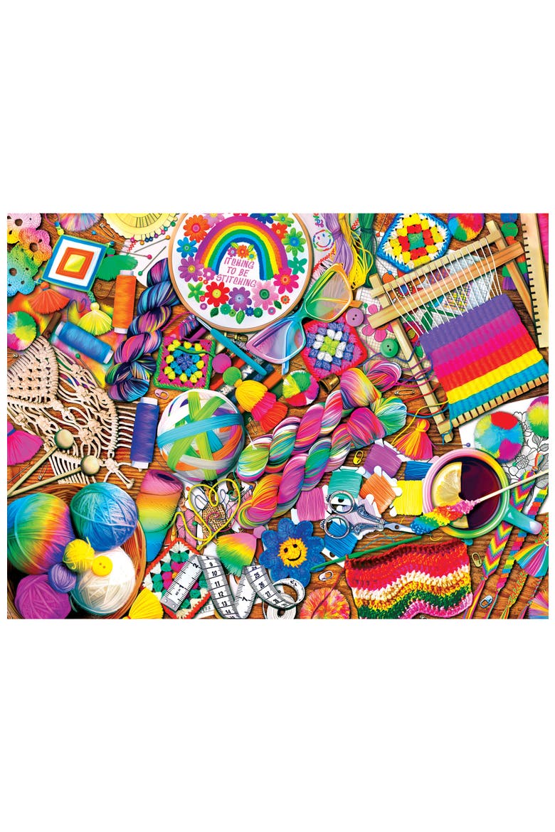 Hooked on Color 300 Piece Jigsaw Puzzle, Alternate, color, Multicolor