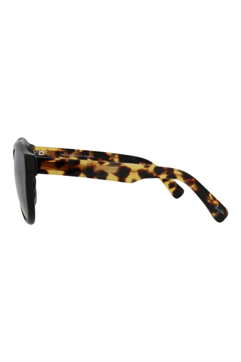 51mm Round Polarized Sunglasses, Alternate, color, BLACK TORTOISE GREY