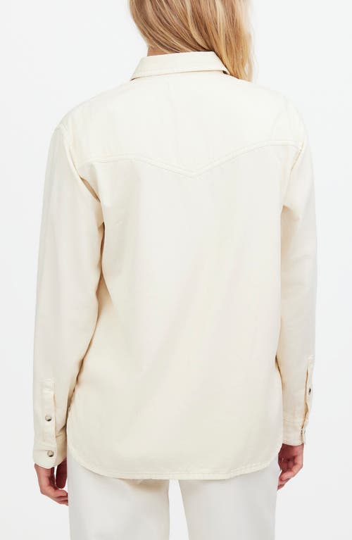 Madewell Denim Button-up Shirt In Vintage Ivory