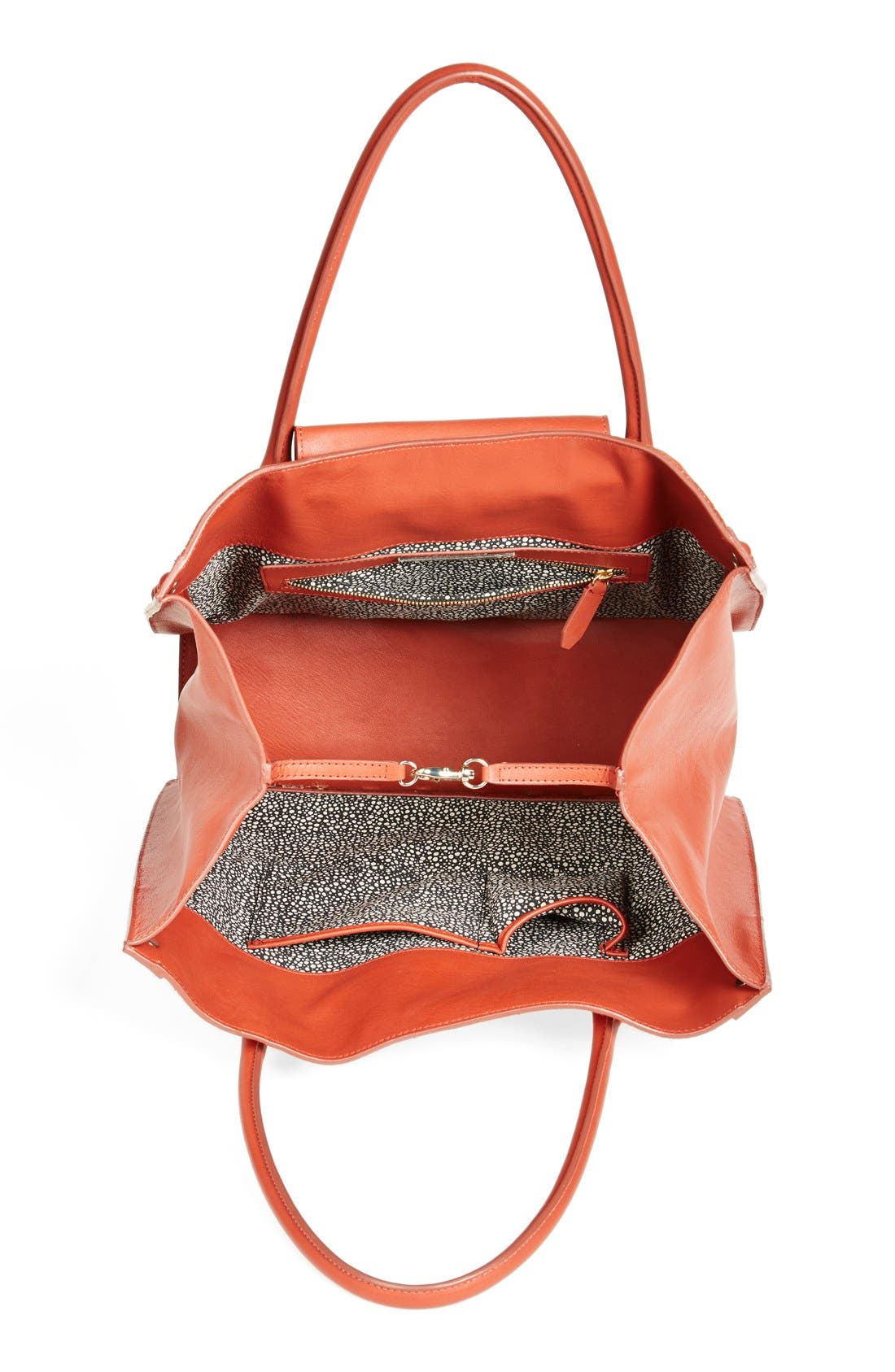 Calf Hair Tote, Alternate, color, RUST