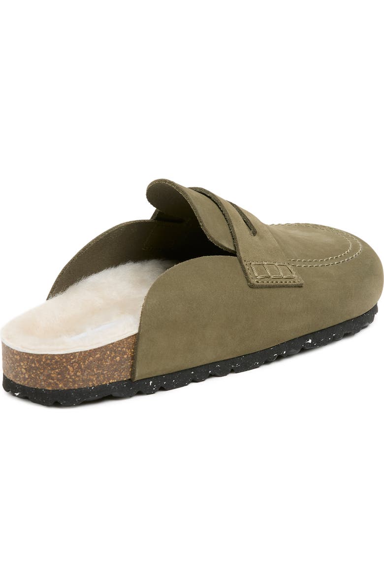 Celtic & Co. Sheep Lined Penny Loafer Clog, Alternate, color, Khaki